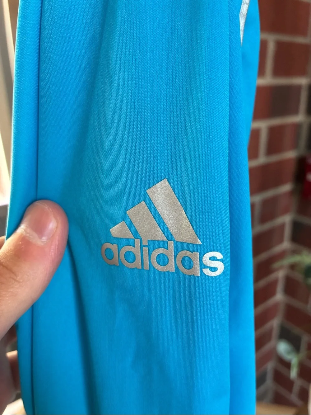 Adidas Jacket Men’s Medium Blue CLIMAPROOF Full Zip Windbreaker Golf Lightweight